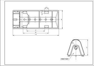 Активатор барабана (ребро) для пральної машини Samsung DC97-02051D L=120mm 00000034049 фото