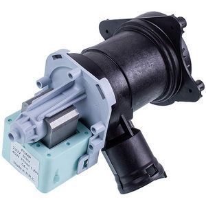 Помпа (насос) для пральної машини Bosch 00145777 (в зборі) 40 Вт (контакти спарені спереду, на 4 засувки) 00000038680 фото