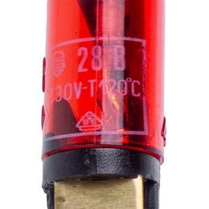 Лампочка індикації для бойлера SWT707UN L=55mm 230V 120&deg;С D=9mm (2 контакти) 00000050077 фото