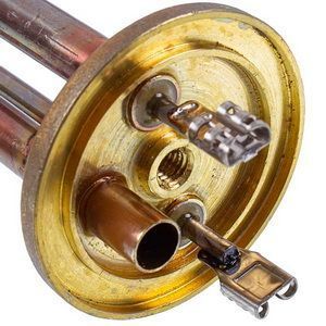 Тен фланцевий для бойлера Ariston 65114900 1200W (мідний) фланець 48mm, L-170mm (під анод M5) 00000039386 фото