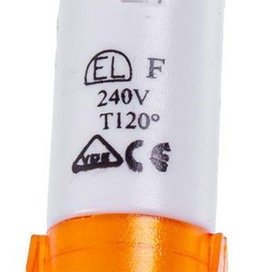 Лампочка індикації для бойлера SWT716UN L=54mm 230V 120&deg;С D=10mm (2 контакти) 00000050078 фото