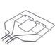 Тен верхній (гриль) для духовки Bosch 00684722 2800W (1300+1500W) 240V B=370mm L=380mm 00000055912 фото 1