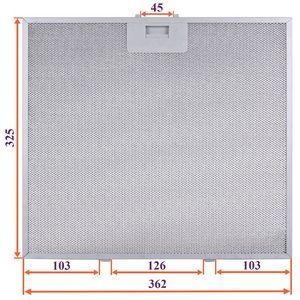 Жировий фільтр для витяжки 362x325x8mm (45mm/126mm) 00000056138 фото