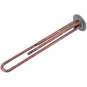 Тен для бойлера 34013320000 Kawai 1300W (мідь) L=310mm фланець 64mm, 2 трубки (під анод M4) 00000048331 фото