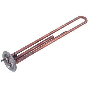 Тен для бойлера 34013320000 Kawai 1300W (мідь) L=310mm фланець 64mm, 2 трубки (під анод M4) 00000048331 фото