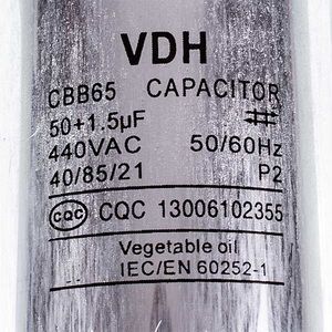 Конденсатор 50+1,5uF 450V CBB65 00000043450 фото