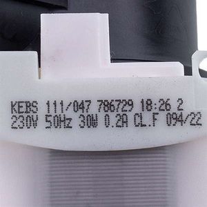 Помпа (насос) для пральної машини Bosch 00145212 786729 Copreci KEBS111/047 30 Вт (контакты спаренные спереди) 00000038605 фото