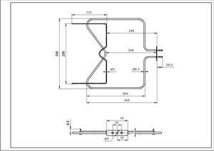 Тен нижній 1150W для духовки Whirlpool 481010375734 00000027264 фото