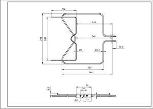 Тен нижній 1150W для духовки Whirlpool 481010375734 00000027264 фото