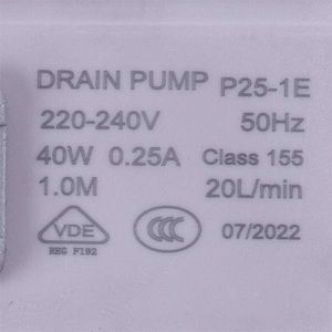 Помпа (насос) для пральної машини 292090 Drain Pump 40 Вт P25-1E 0.2 A (контакти роздільні ззаду; на 3 засувки) 00000001441 фото