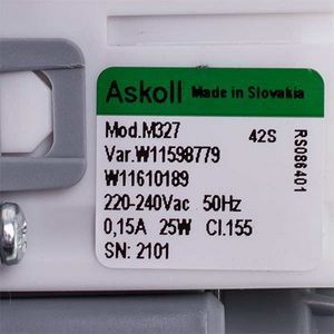 Помпа Askoll 25W M327 0.15A для пральної машини Ariston C00507308 00000038124 фото