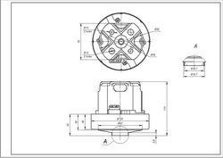 Двигун для пилососа Rowenta RS-RT3530 Domel 1800W D=120/92mm H=30/115mm (з виступом) RS-RT3530 фото