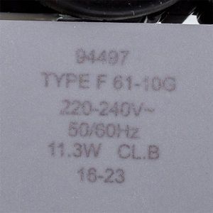 Двигун вентилятора F61-10G 11.3W з крильчаткою (D=100mm) для холодильника Whirlpool 481936170011 00000009807 фото
