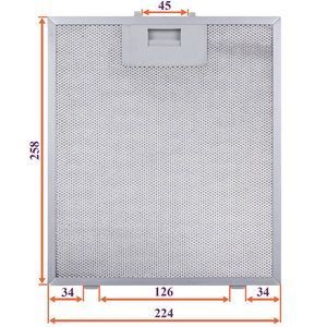 Фільтр жировий для витяжки 224x258x8mm (45mm/126mm) 00000056153 фото