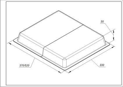 Деко універсальне для духовки 330x370/520x30mm (з 2-х частин) 00000042614 фото