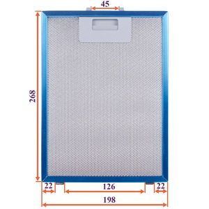 Фільтр жировий для витяжки 198x268x8mm (45mm/126mm) 00000056155 фото