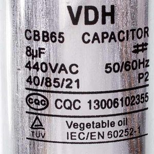 Конденсатор CBB65 8uF 450V 00000043459 фото
