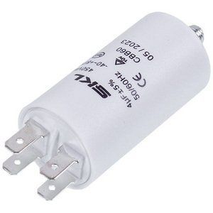 Пусковий конденсатор для пральної машини CAP507UN 4uF 450V 30x60mm (4 клеми) 00000005985 фото