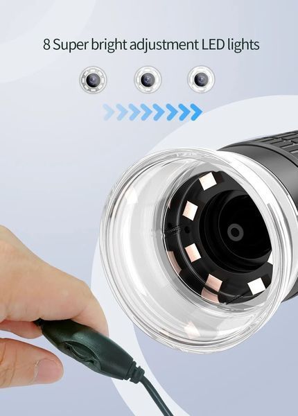 Бездротовий цифровий зі збільшенням 50X-1000X USB-мікроскоп з гнучкою підставкою для ПК, iPhone, Android 2432016000001 фото