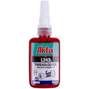 Фіксатор різьби для розбірних з&aposєднань Akfix L243 Threadlocker (середньої міцності) 50g синій 00000042646 фото