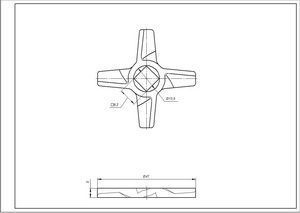 Ніж для м&aposясорубки Zelmer 10003882 D=47mm s=5mm Отвір=9x9mm NR5 (двосторонній) ZMMA025X (A861009) 00000002086 фото