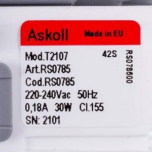 Помпа (насос) для пральної машини Mod.M332 RC0480/T2124 Askoll 30 Вт (алюмінієва обмотка, контакти роздільні ззаду) 00000021232 фото