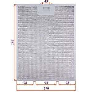 Фільтр жировий для витяжки 270x350x8mm (45mm/94mm) 00000056191 фото