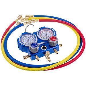 Манометричний колектор 2-вентильний VALUE VMG-2R410A-B-1 + шланги 3шт (R410 R407 R22 R134) 00000043073 фото