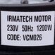 Двигун для мийного пилососа VCM025 IRMATECH MOTOR D=143/82 mm H=68/176 mm 1200 W VCM026 фото 4