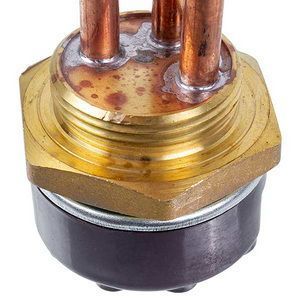 Тен для бойлера з термостатом 3000W (мідний) L=265mm фланець 55mm 1 трубка під датчик 00000047112 фото
