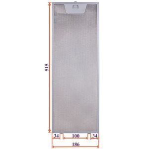 Фільтр жировий для витяжки 186x515x8mm&nbsp;(100mm) 00000056105 фото