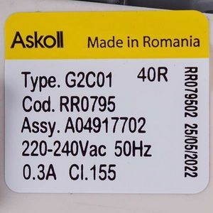 Помпа (насос) для пральної машини Electrolux 140049177011 Askoll 30 Вт RR0594 (контакти роздільні ззаду) 00000035184 фото