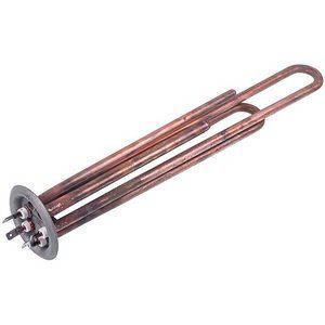 Тен фланцевий для бойлера 34013100000 Kawai 2000W (мідний) L=310mm фланець 64mm (під анод M4) 00000042652 фото