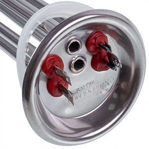 Тен для бойлера FERROLI 1500+1000W (нержавійка) L=300mm, фланець 92mm (під анод M6) 00000042803 фото