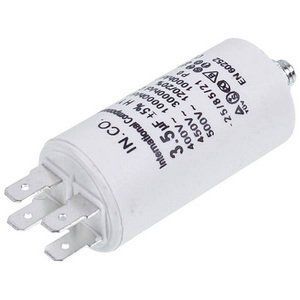 Пусковий конденсатор для пральної машини CBB60 3.5uF 450V 34x70mm (4 клеми) 00000005993 фото