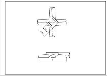 Ніж для м&aposясорубки Zelmer 00631383 D=46mm s=9mm Отвір=9x9mm NR5 ZMMA015X (A861007.00) 00000000481 фото